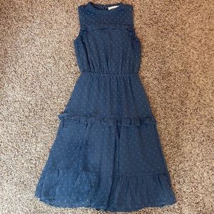 Monteau Blue Swiss Dot Dress